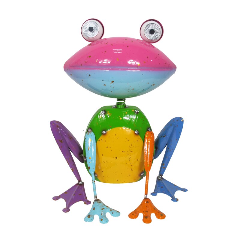 Trinx Bronson Frog Toad Weather Resistant Metal Garden Statue And Reviews Wayfair 4054